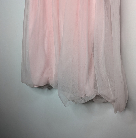 NWT Poppies & Roses Pink Tulle Eyelet Lace Tie Back Dress M - Picture 3 of 9